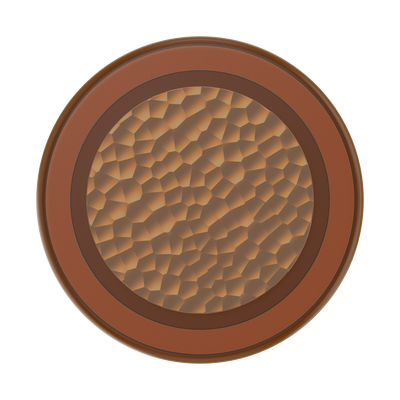 Enamel Hammered Copper-Tone
